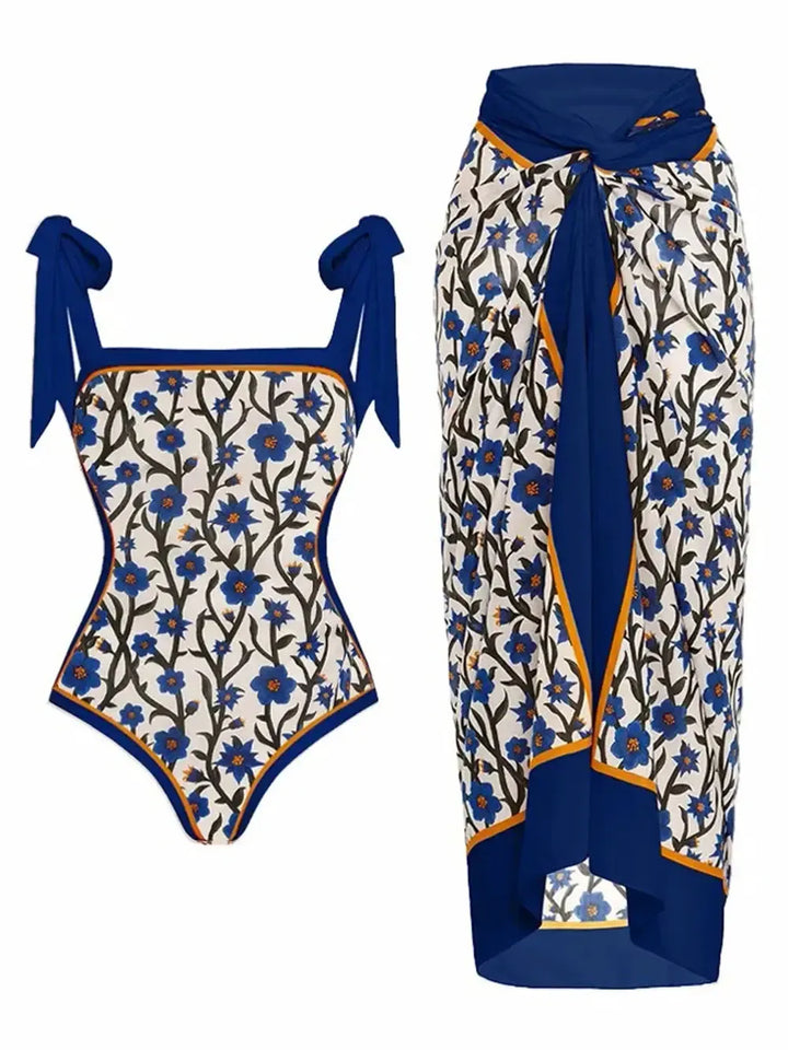 2023 New Arrival Push Up Women Bikini Set Floral Printed Ruffle Bikinis Strappy Bandage Swimwear Brazilian Biquini Bathing Suit-Bennys Beauty World