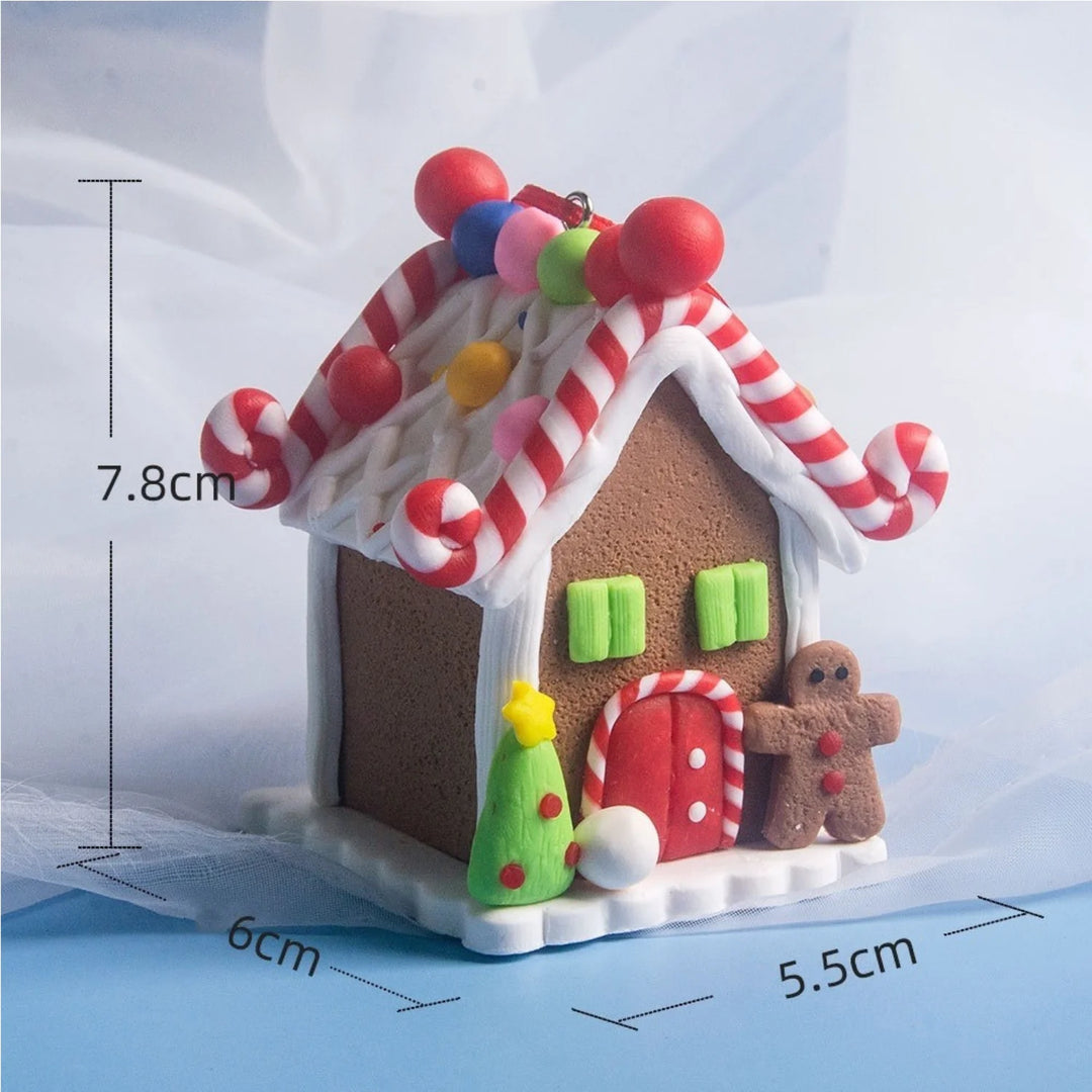 5 pcs House Ornaments Holiday Christmas Tree Ornament