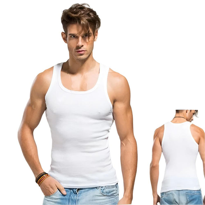 Plus Size Male Clothes Tank Tops Pure Cotton Sleeveless Tops