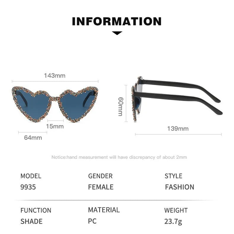 Cat Eye Rhinestone Sunglasses — UV400