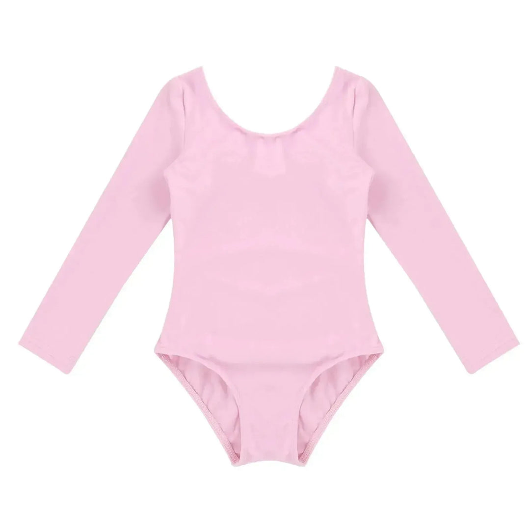 Girls Long Sleeve Ballet Leotard – Gymnastics Bodysuit - Bennys Beauty World