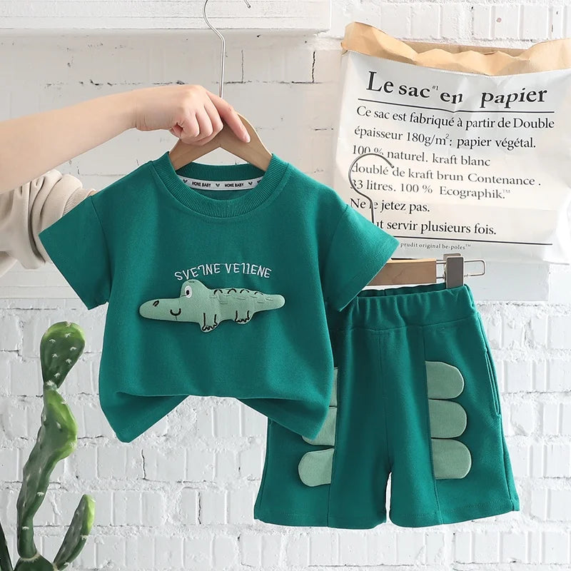 Summer Baby Girls Boys Cotton Clothes Sets-Outfit Set-Bennys Beauty World
