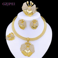 Gold Color Women's Wedding Party Jewelry Sets-Jewelry-Bennys Beauty World