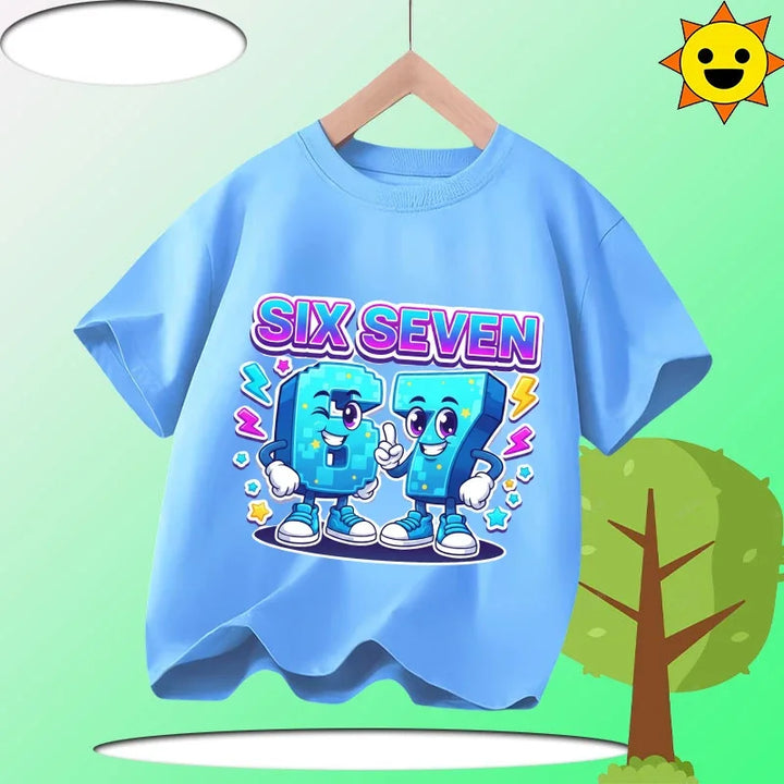 Kids Funny Printed Cotton T-Shirt