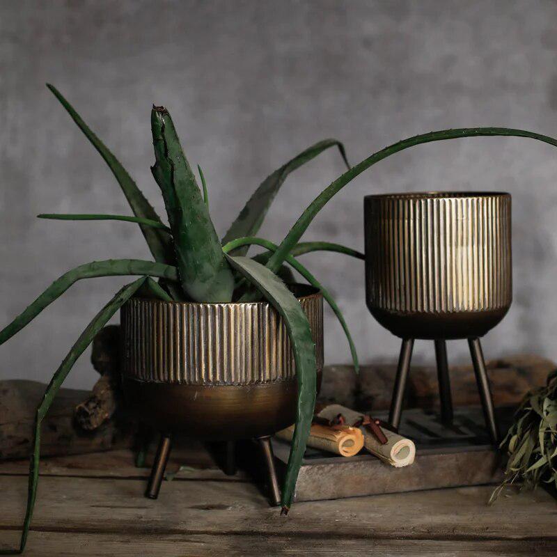 Metal Flowerpots Decor-Plant & Flower Bulbs-Arlik interiors