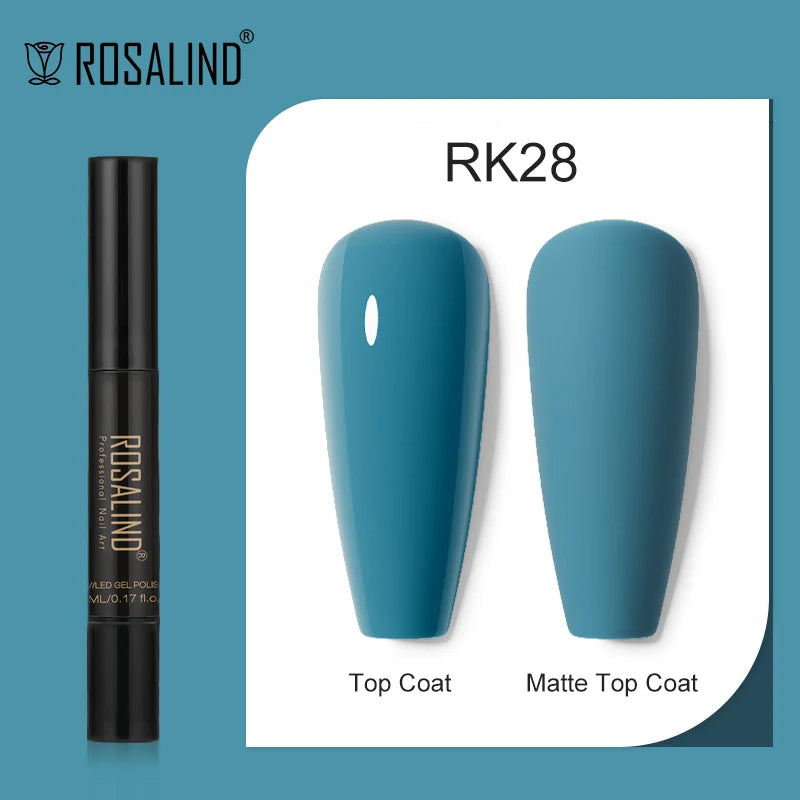 ROSALIND Nail Gel Pen Nail Gel Polish Soak Off UV LED Top Coat