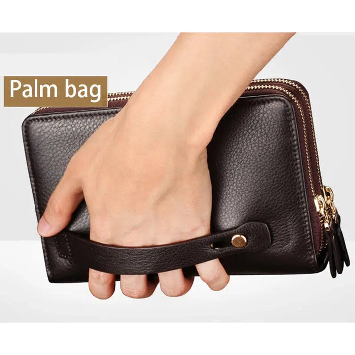 Leather Clutch Bag for Men Long Wallet Fashion Luxury Purse-purse-Bennys Beauty World