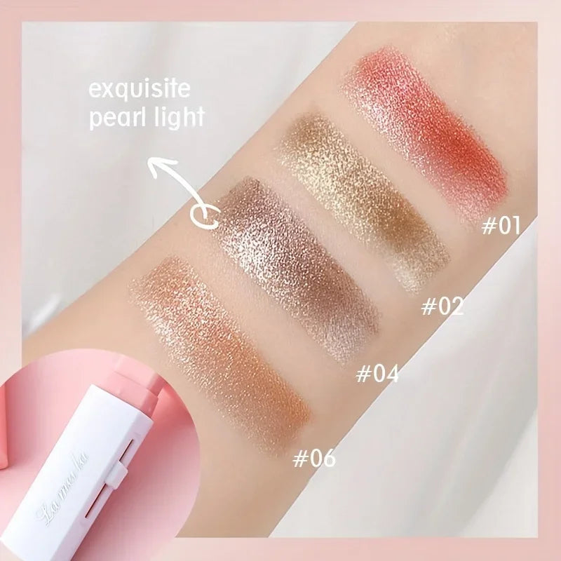 2 in 1 Pearly Highlighter Eyeshadow Stick Glitter Eyeshadow Eyeliner Stick