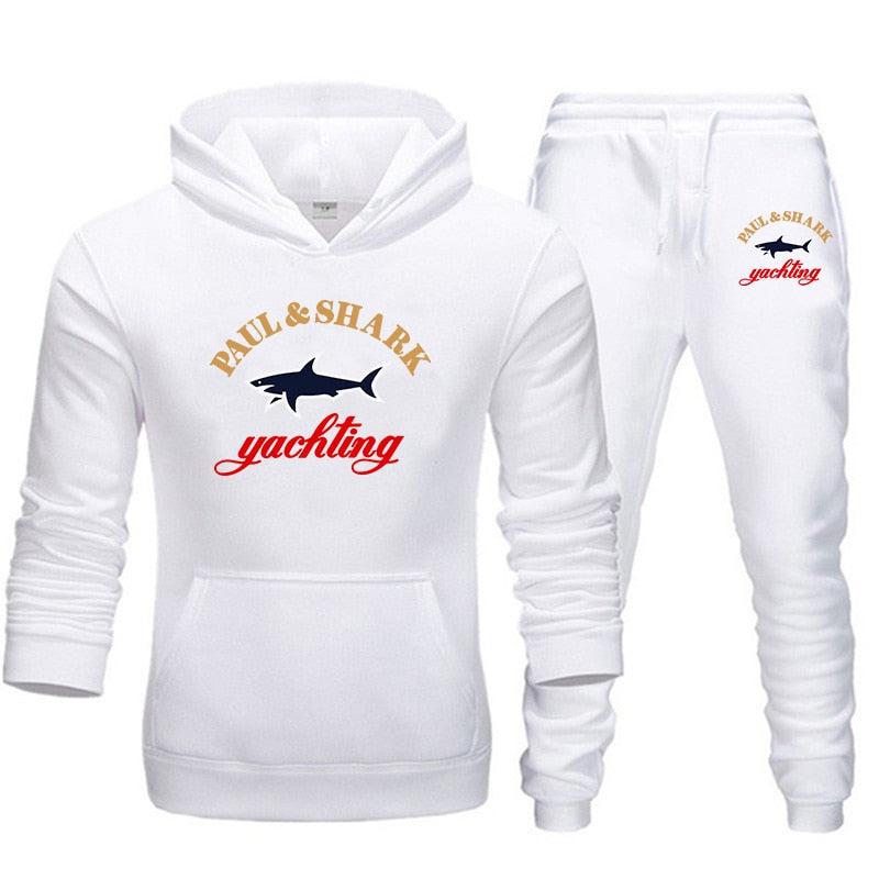 Men's Sweatshirt Sets Solid Color Hoodies+ Sweatpants 2Pcs Tracksuit-Hoodie-Bennys Beauty World