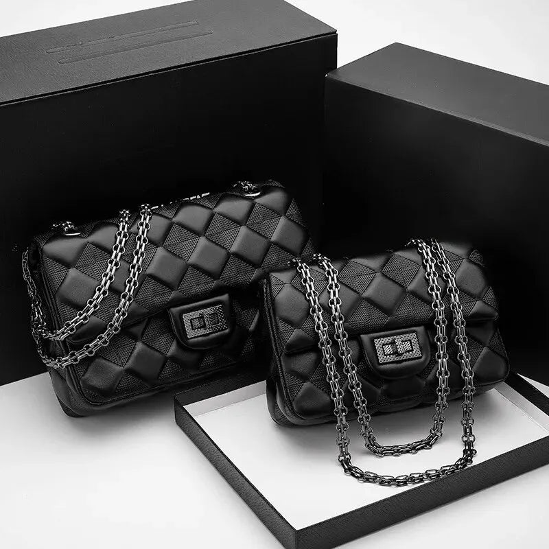 23 Years Leather Small Fragrance Embroidery Crossbody Chain Bag High Quality Precise Elegant Versatile Lady Bag-Bennys Beauty World
