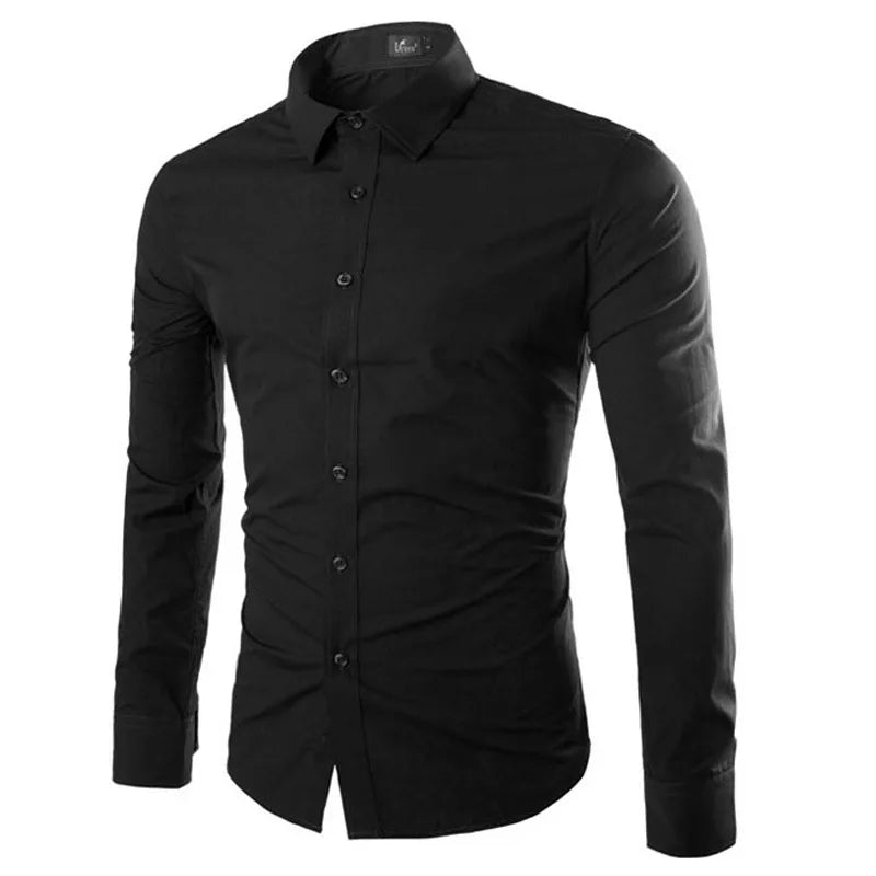 Men's Candy Color Long Sleeve Shirt Casual Fashion for Spring & Summer-Shirt-Bennys Beauty World
