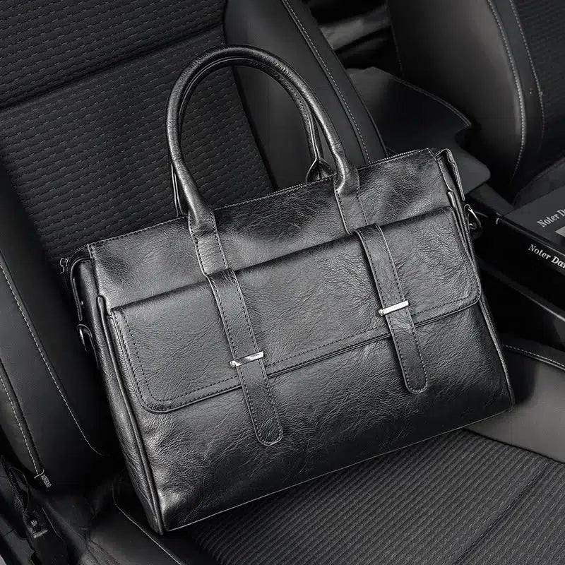 Business Handbags Men Briefcase Luxury Fashion Leather Satchels-bag-Bennys Beauty World