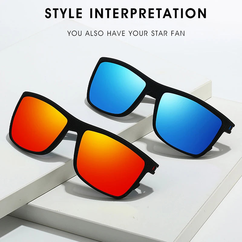Square Polarized Sunglasses – Lightweight UV Protection for Men &amp; Women