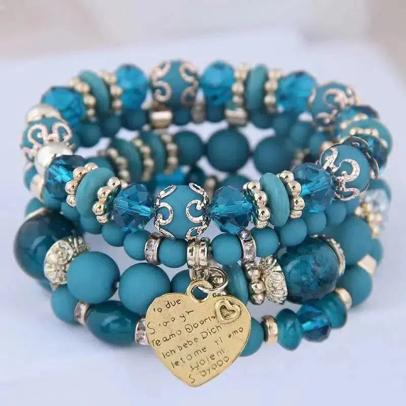 Boho Strand Bracelets For Women Crystal Beads Bracelets-bracelet-Bennys Beauty World