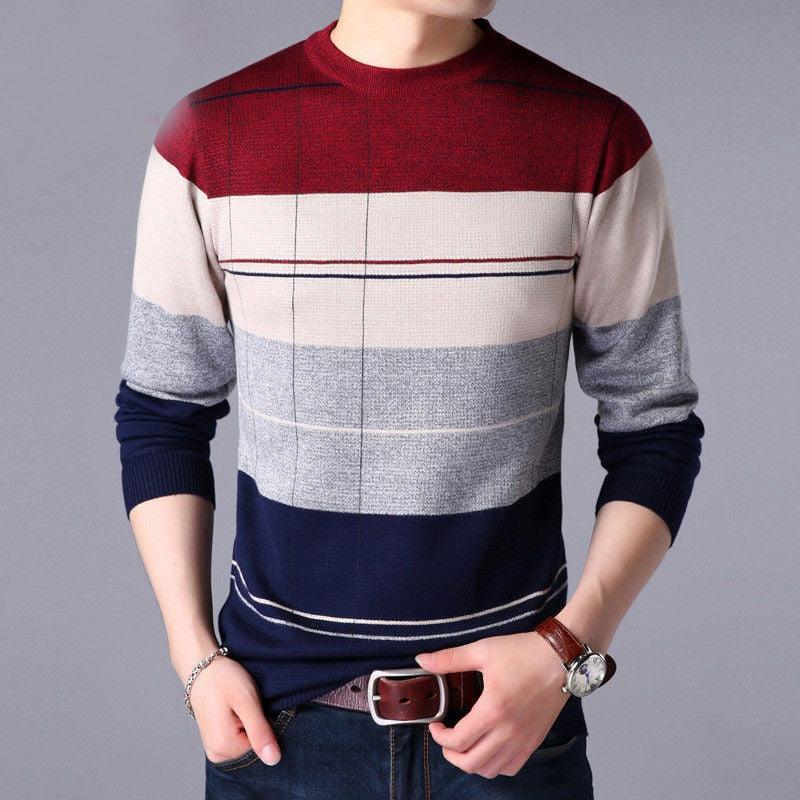 Vintage Striped Sweaters For Men-clothing-Bennys Beauty World