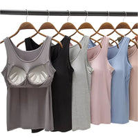 Women's Vest Tops with Built In Bra