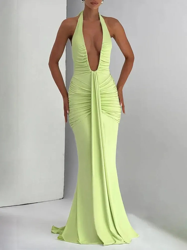 Mozision Women's Summer Halter Maxi Gown – Sleeveless Dress-Dresses-Bennys Beauty World
