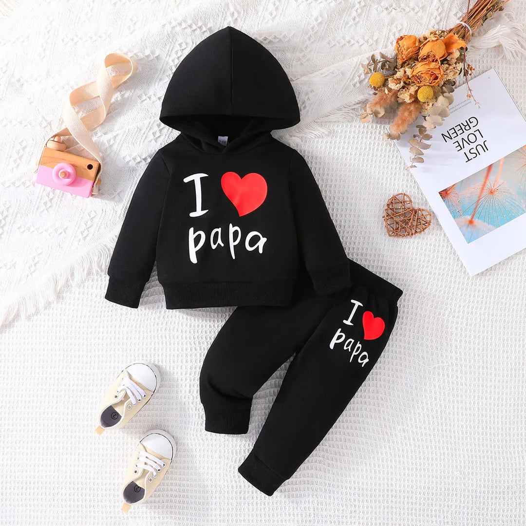 Girls Boy 3-24 Months Cute Letter Long Sleeve Hoodie Tee