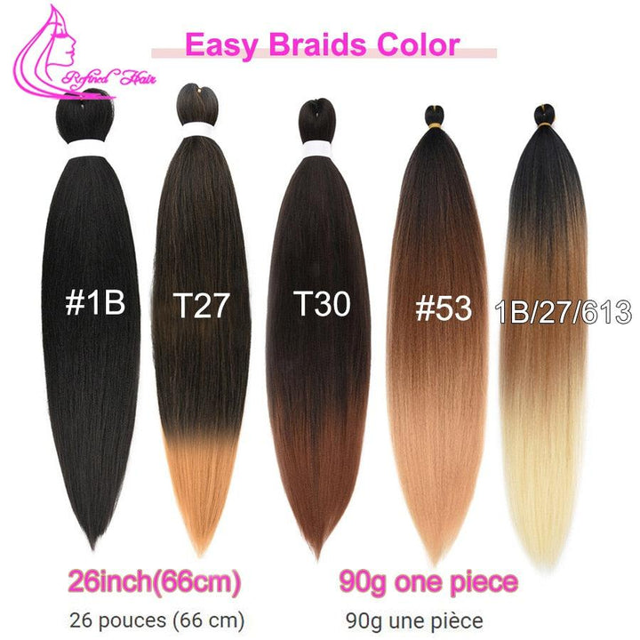 Synthetic Ombre Braids Extensions Senegal Twist Yaki Straight Crochet Hair-hair extensions-Bennys Beauty World