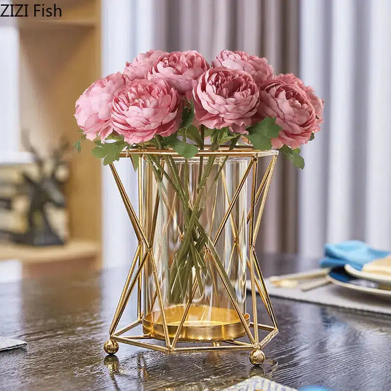 Flower Vase Metal Flowers Pot-Vase-Arlik interiors