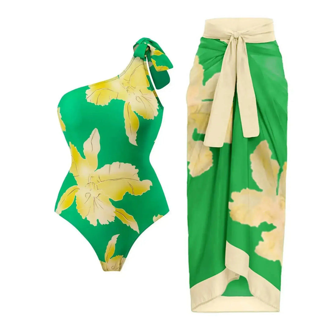 Push Up Women Bikini Set Floral Printed Ruffle Bikinis-bikini-Bennys Beauty World