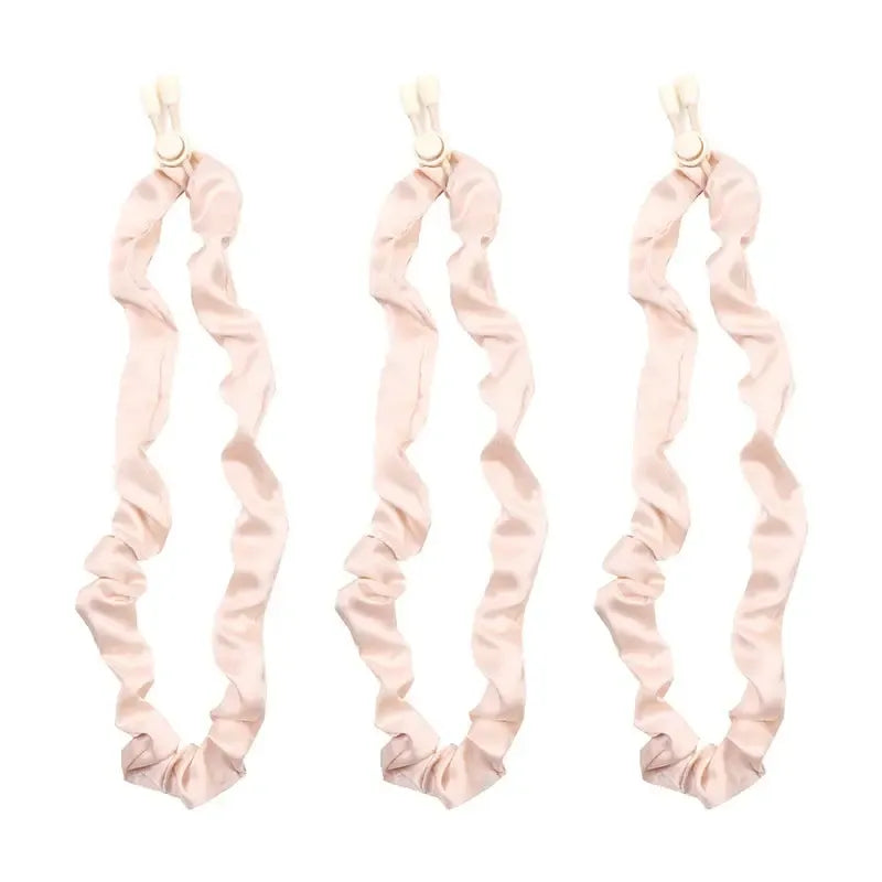 3pcs Adjustable Hair Rope Extra Length Scrunchie Elastic Tie No Slip Silky Satin Hair Loop Rubber Band-Bennys Beauty World