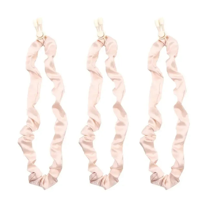 3pcs Adjustable Hair Rope Extra Length Scrunchie Elastic Tie No Slip Silky Satin Hair Loop Rubber Band-Bennys Beauty World