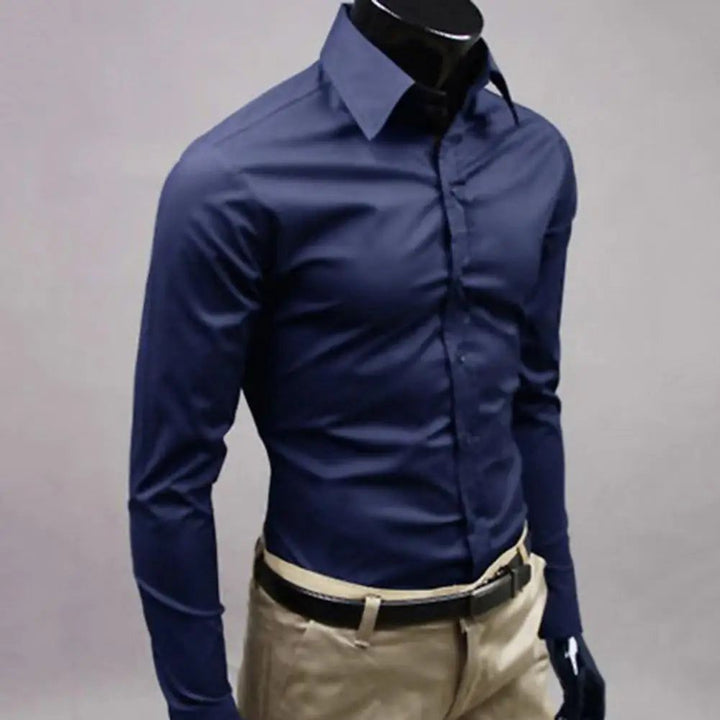 Men's Shirt Cotton Business Fitted Shirt