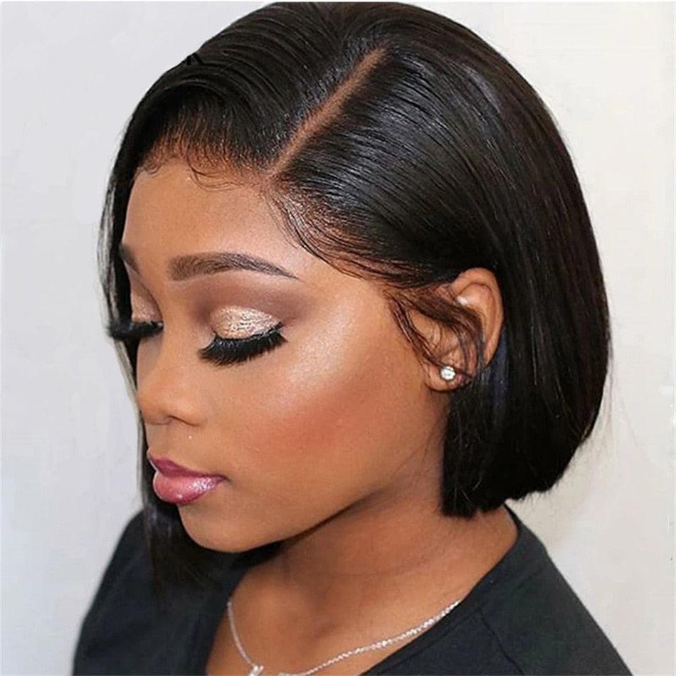 Short Bob Wig Bone Straight Bob Lace Wig-0-Bennys Beauty World