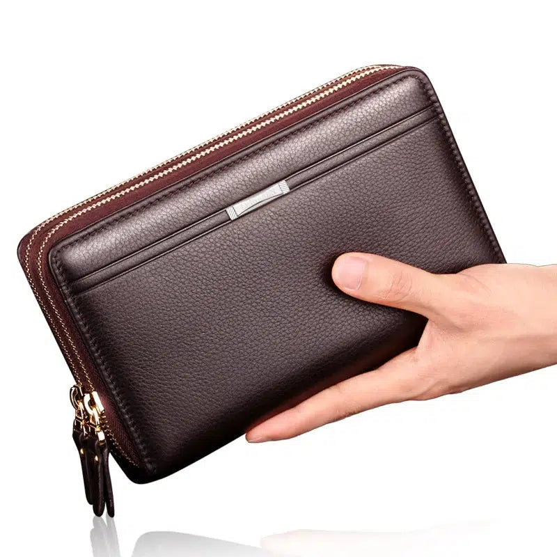 Leather Clutch Bag for Men Long Wallet Fashion Luxury Purse-purse-Bennys Beauty World