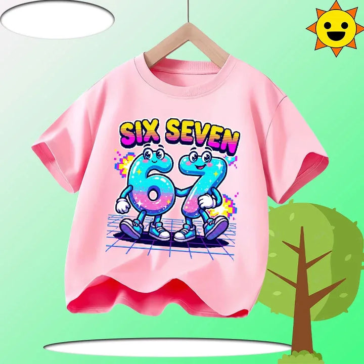 Kids Funny Printed Cotton T-Shirt