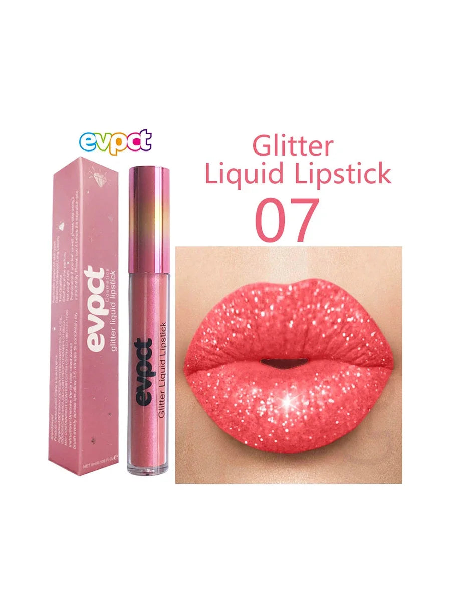 15 Colors Sexy Shimmer Diamond Glitter Matte Lip Gloss