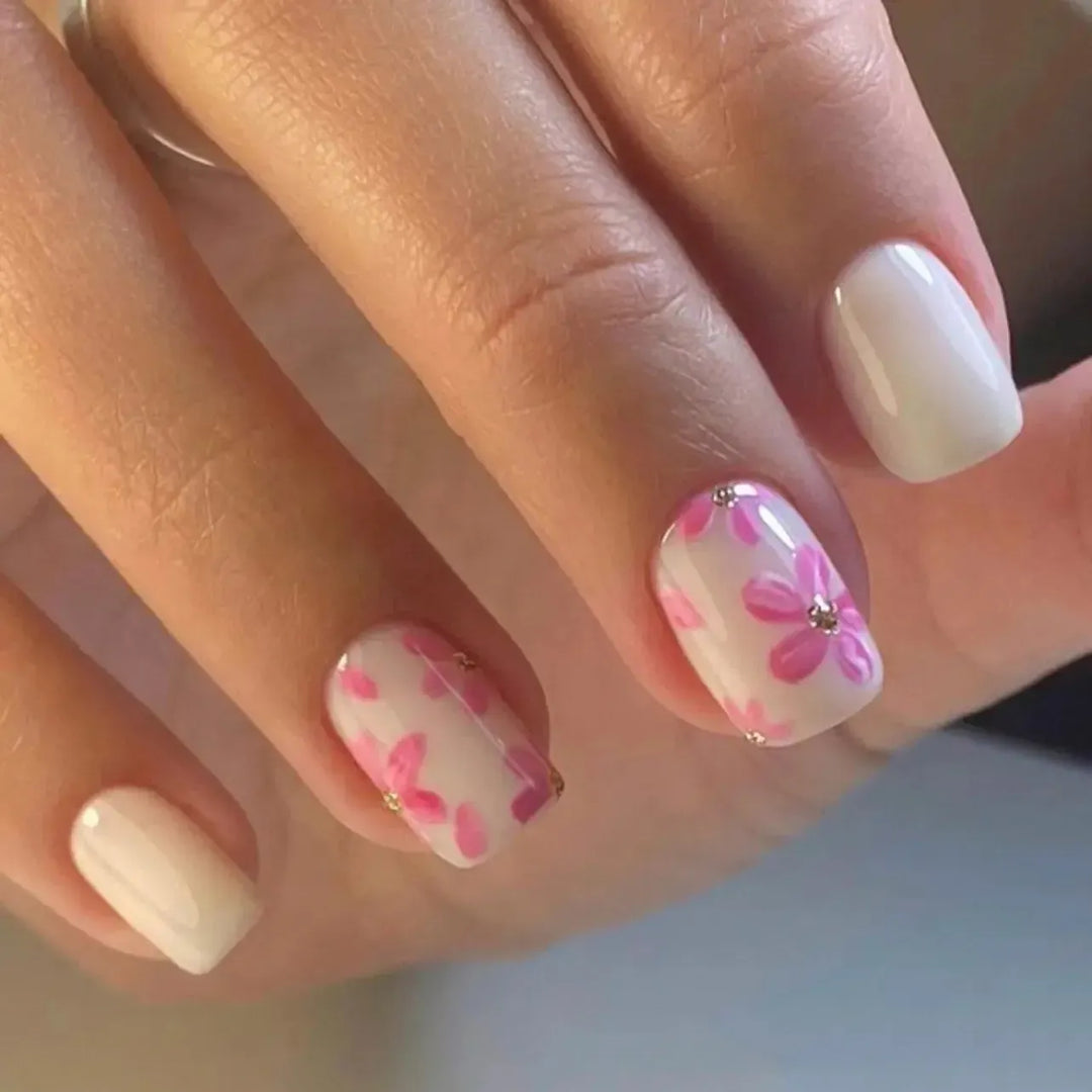 Short Square Press-On Nails – 24 Pcs Acrylic False Nail Tips | Bennys Beauty World-Nails-Bennys Beauty World