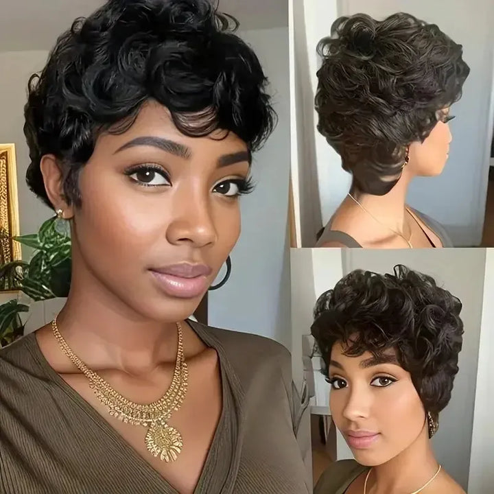 Pixie Cut Wig Full Machine Made Human Hair-wig-Bennys Beauty World