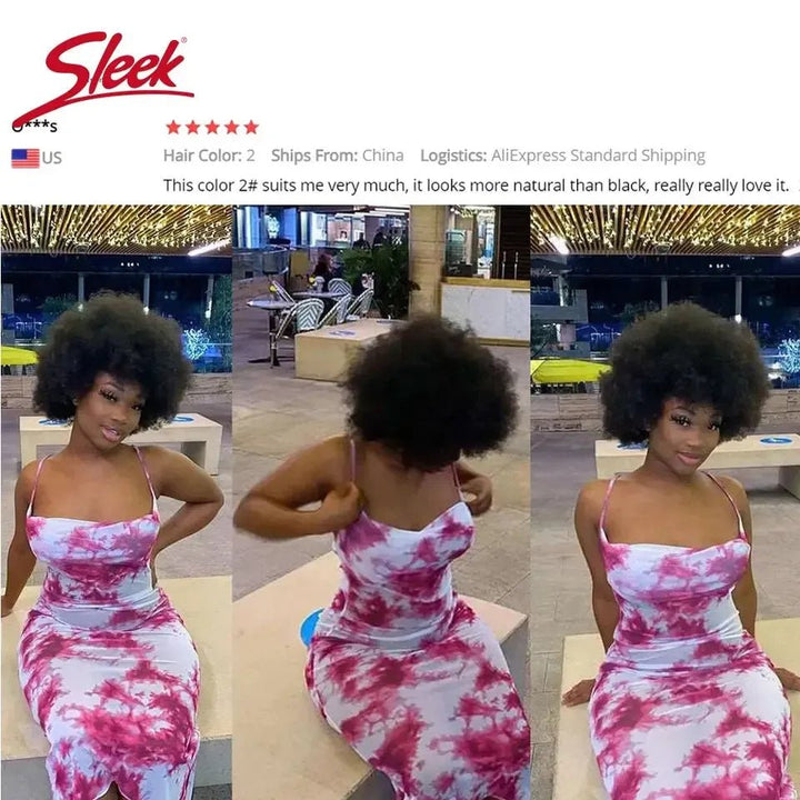Brazilian Remy Afro Kinky Curly Bob Wig – 200% Density - Bennys Beauty World