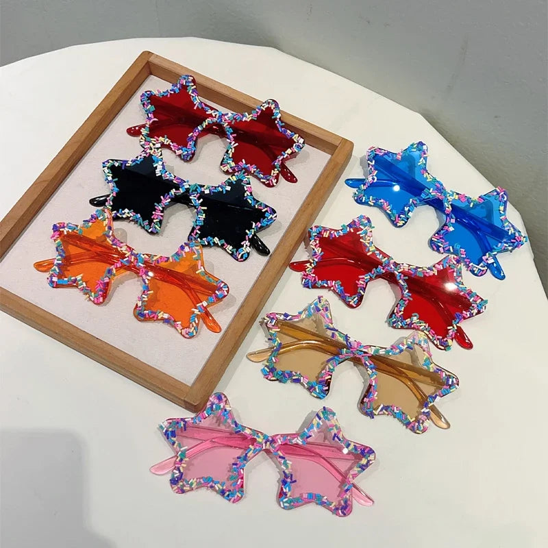 Star-Shaped Sunglasses | UV400 Gradient Beach &amp; Party Shades