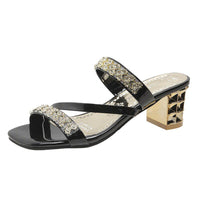 Shiny Gold Silver Women's Sandals Summer Crystal High Heels Shoes-Shoe-Bennys Beauty World