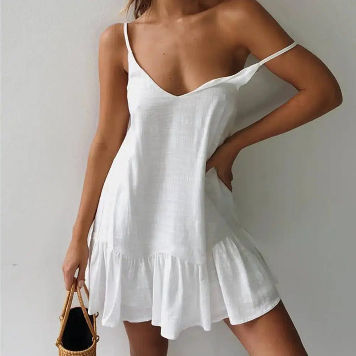 Spaghetti Strap Dresses Off Shoulder Women Summer Dress