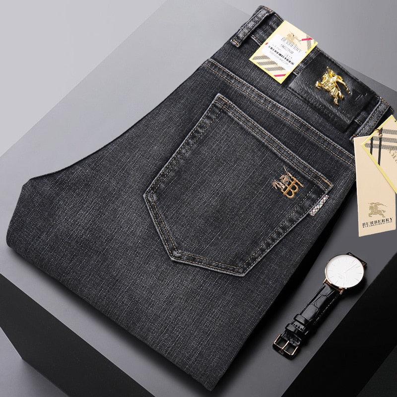 Men's Summer Denim Pants Jeans Men High-End Straight Pants-pants-Bennys Beauty World