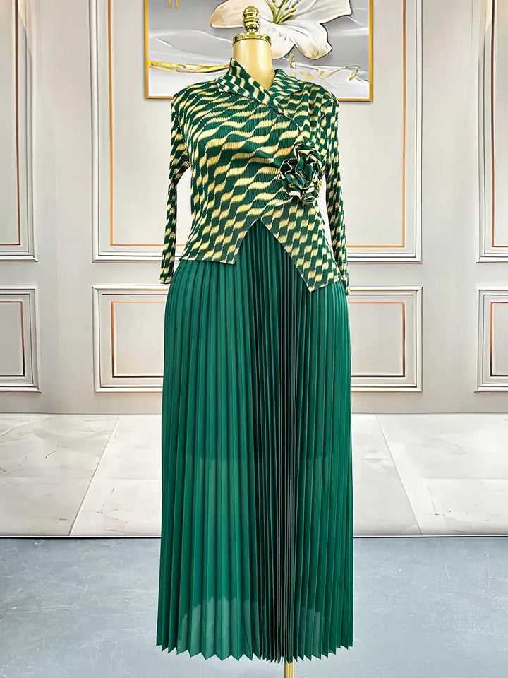Plus Size Luxury Dresses For Women Elegant And Beautiful Gowns Miyake Pleated Dress Party Evening Prom Formal Female Fashion-Bennys Beauty World