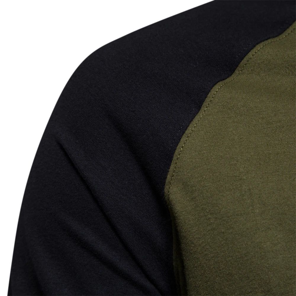 Men's T Long Sleeve O-neck Pactwork Casual T shirts