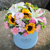 Round Flower Box Portable Floral Boxes Set