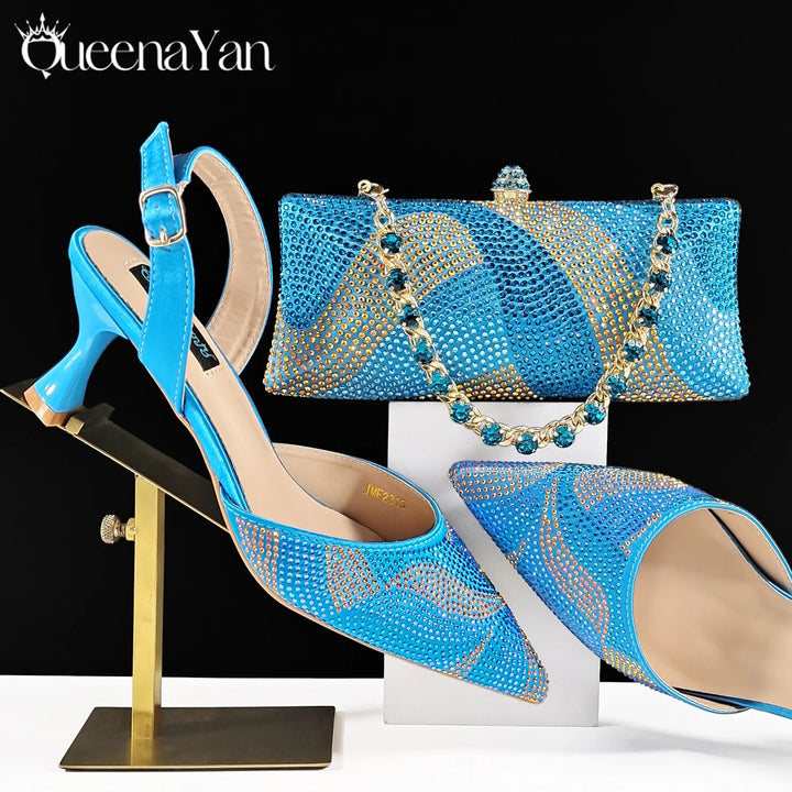 Festive Elegance: Spot Goods Dazzling Heels and Chic Long Bag