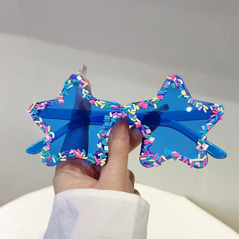 Star-Shaped Sunglasses | UV400 Gradient Beach &amp; Party Shades
