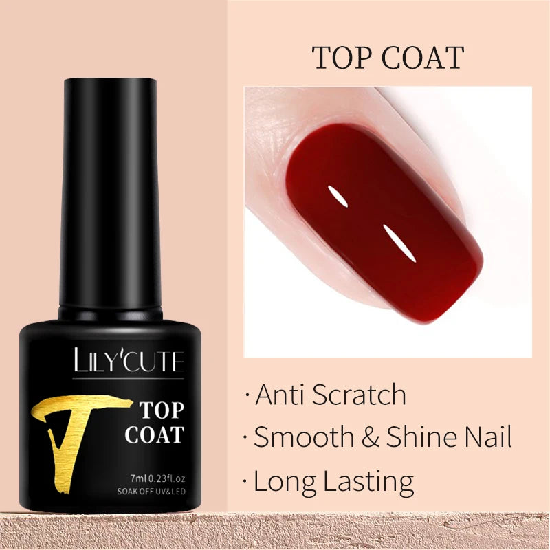 LILYCUTE Dark Brown Gel Nail Polish For Manicure Nails Art