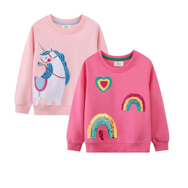 Girls Sweatshirts For Fall Toddler Hooded Kids Shirts