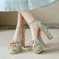 Women's l Rhinestone Sunflower Open Toe Sandals