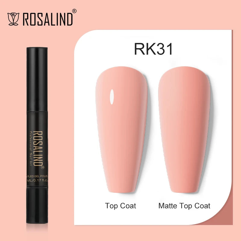 ROSALIND Nail Gel Pen Nail Gel Polish Soak Off UV LED Top Coat