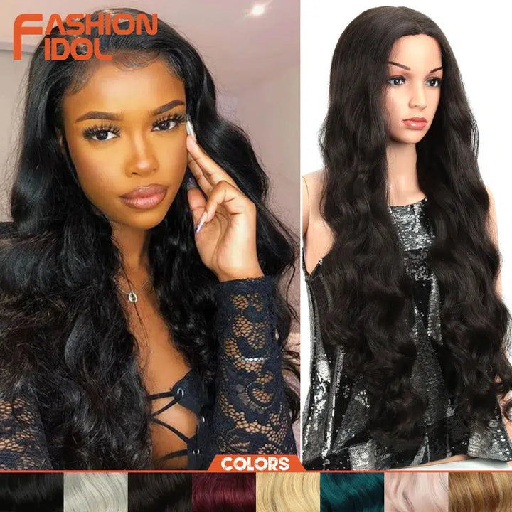 Deep Wave Wigs Synthetic Lace Front Wigs-Wig-Bennys Beauty World