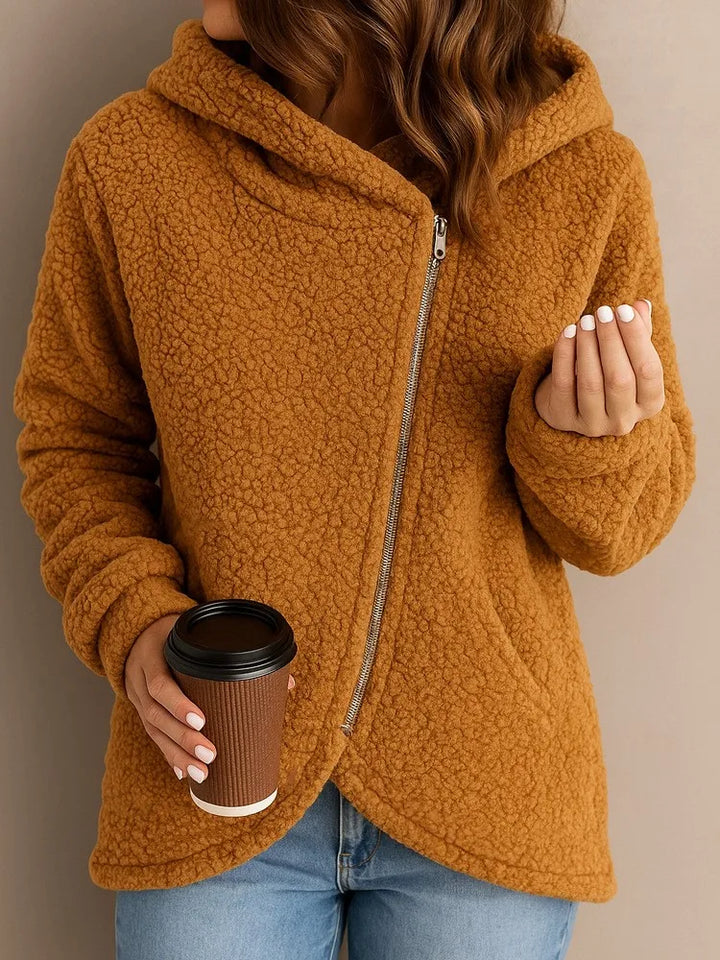 Women's Warm Thickened Fleece-lined Sweatshirt Y2k Clothes Woman Hooded Top Zipper Cardigan Winter Trendy Style Lamb Wool Jacket